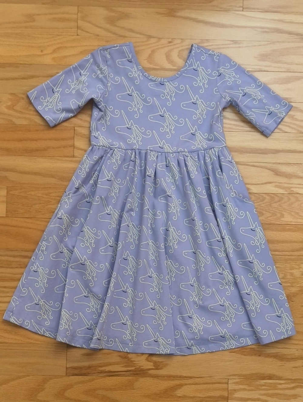 Hanna Andersson Short Sleeve Skater Dress w/ Pockets Size 10 NWOT